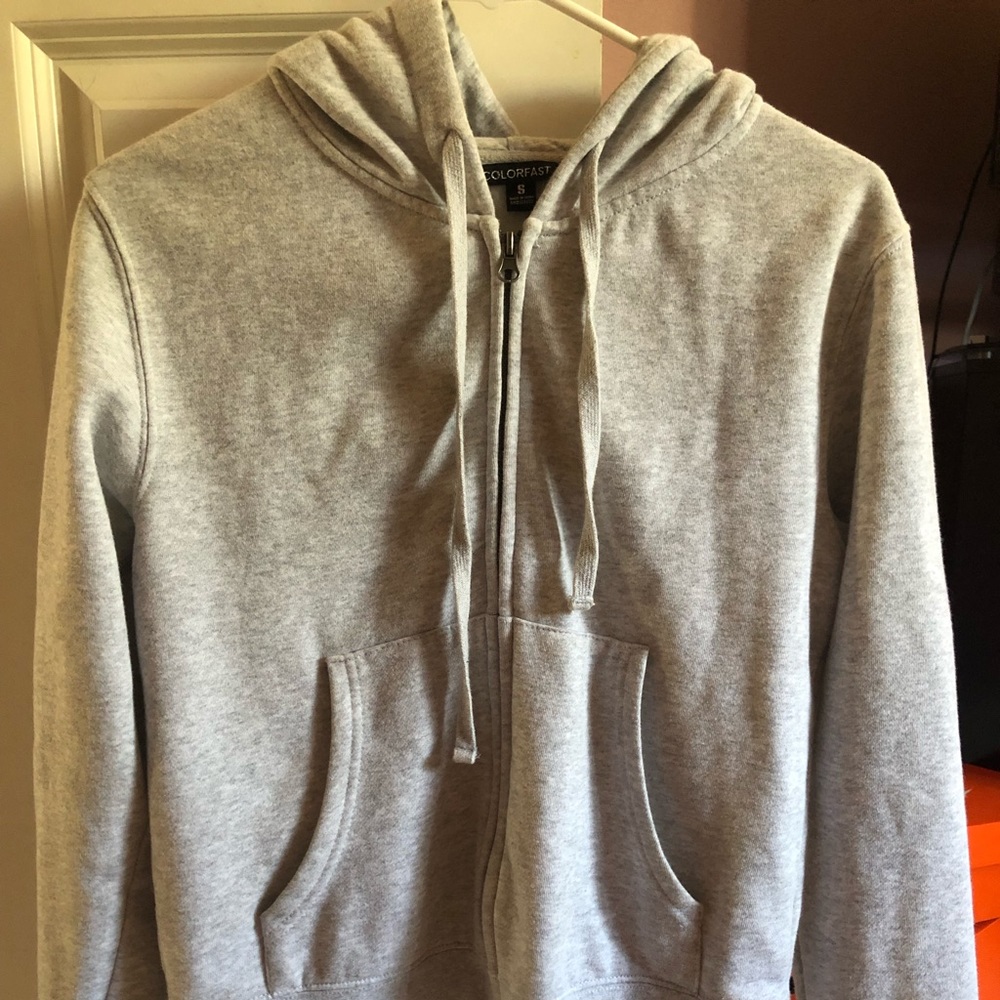 Grey Zip-Up Hoodie